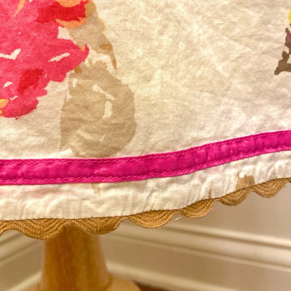 J. Jill Petite Vintage Yellow Pink Floral Butterfly XSP Boho Chic Spring Skirt - Picture 4 of 12